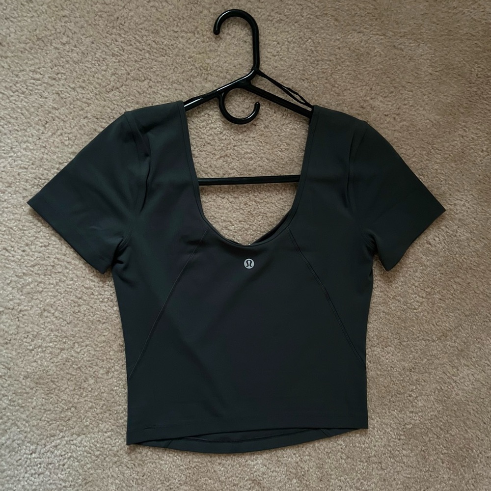 COPY - Gray Lululemon Align Tee. Size 4. Worn ONE TIME. Like New!!!